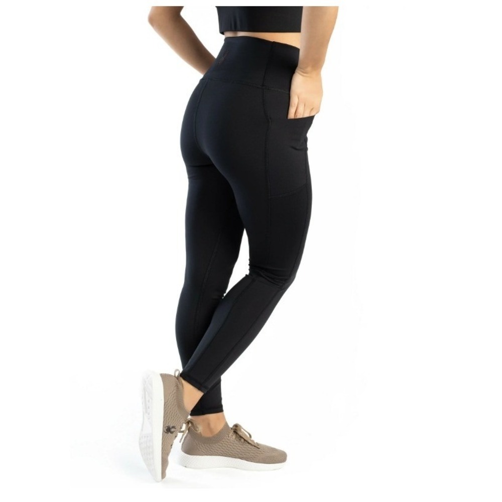 Spyder Leggings Women Small Black Fleece Lined‎ High Waisted Pockets Athleisure